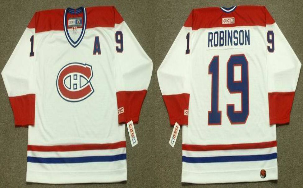 2019 Men Montreal Canadiens #19 Robinson White CCM NHL jerseys->montreal canadiens->NHL Jersey
